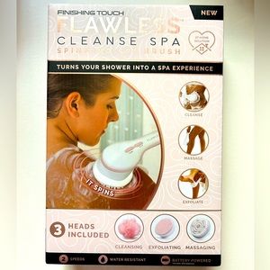 Finishing Touch Flawless Cleanse Spa Spinning Body Brush and Shower Wand